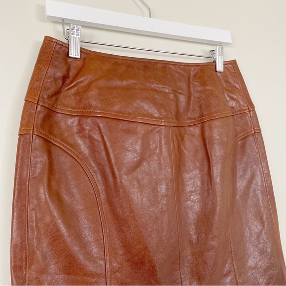 ba&sh Melba Lamb Leather Zip Up Mini Skirt - Picture 8 of 14
